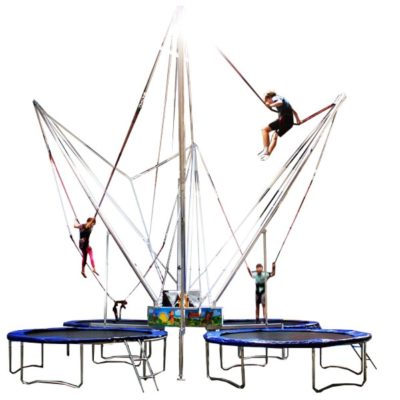 Trampoline de saut élastique, pour enfants et adultes, équipement avec minuterie, pour 5 joueurs