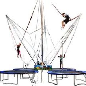 Trampoline de saut élastique, pour enfants et adultes, équipement avec minuterie, pour 5 joueurs